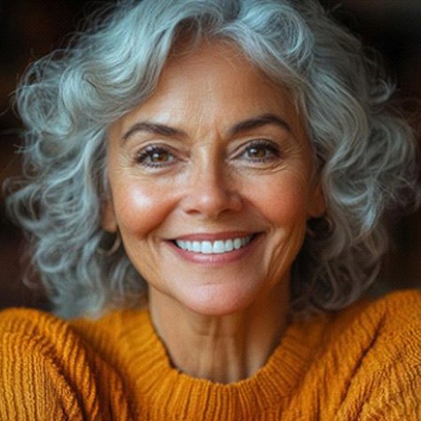 Smiling senior woman with beautiful smile